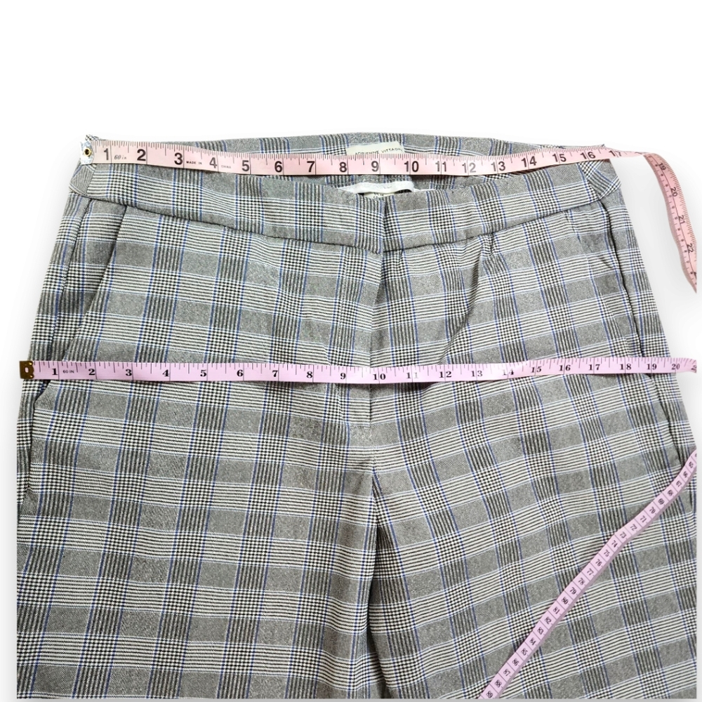 Adrienne Vittadini Gray Plaid Straight Leg Slack Office Workwear Pants Size 14 - Picture 9 of 14